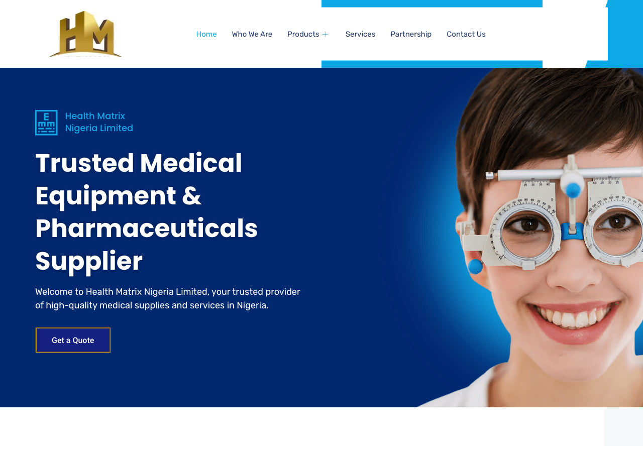 Health Matrix Nigeria: Medical Equipment Storefront