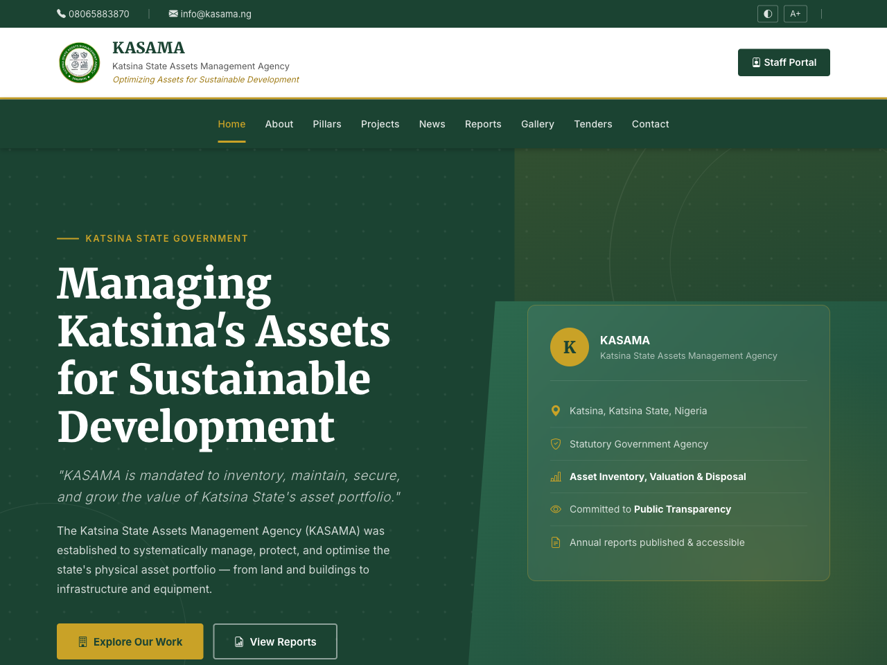 KASAMA: Katsina State Assets Management Agency